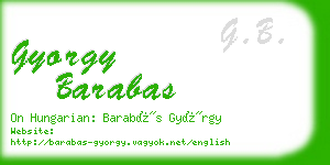 gyorgy barabas business card